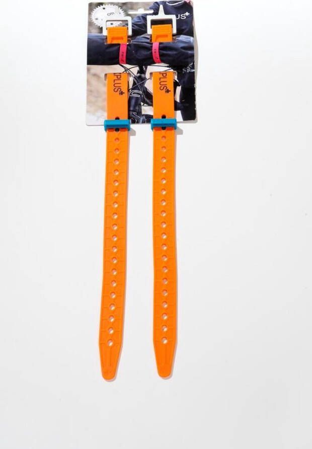 Fixplus strap oranje 46cm TPU spanband voor snel en effectief bundelen en bevestigen van fietsonderdelen ski's buizen stangen touwen en latten