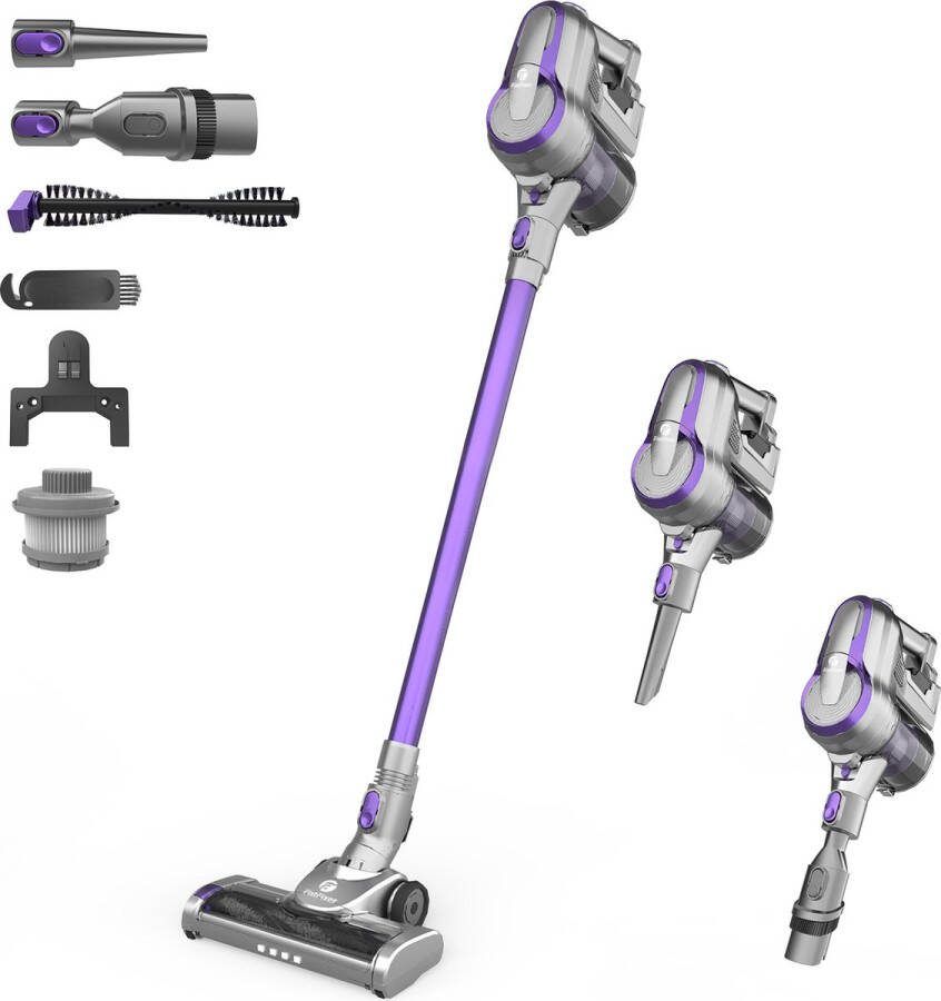 FixtFixer X6 Draadloze Steelstofzuiger 3-in-1- Handstofzuiger Sterke Zuigkracht Laag Geluidsniveau Lange Looptijd Schoonmaakhulpmiddel