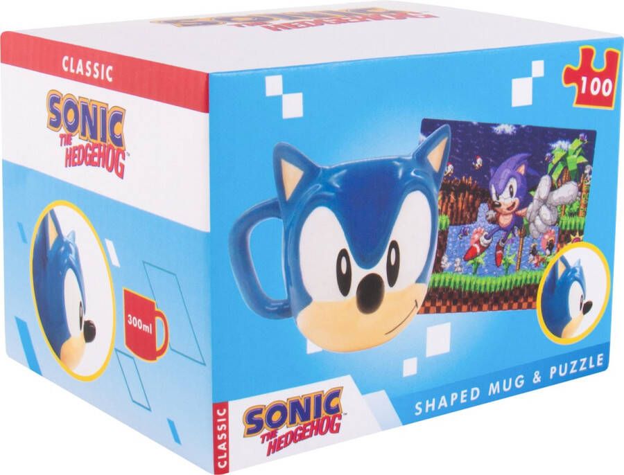 Fizz Creations Sonic the Hedgehog beker & puzzel cadeaupakket