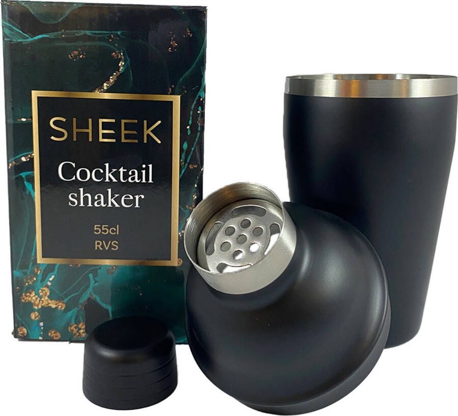 Fjesta© Fjesta Cocktail Shaker – Cocktailshaker – 55cl – Zwart – RVS