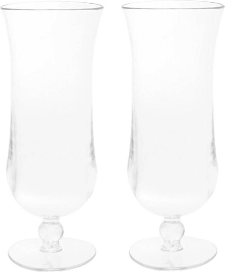 Fjesta© Fjesta Cocktailglazen Hurricane – Plastic Cocktailglazen – Kunststof Cocktailglazen – Kunststof Glazen – Plastic Glazen – 45cl – Transparant – 2 Stuks
