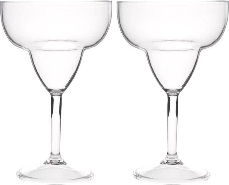 Fjesta© Fjesta Cocktailglazen Margarita – Margarita Glazen Plastic Cocktailglazen – Kunststof Cocktailglazen – Kunststof Glazen – Plastic Glazen – 35cl – Transparant – 2 Stuks