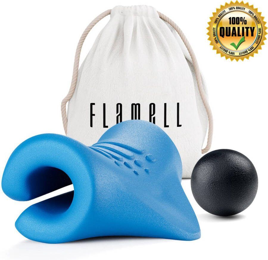 Flamell Nekstretcher – Nekkussen voor nekmassage – Massagekussen – Nekmassage apparaat – Neck Releaser – Shiatsu massagekussen – Nekpijn en Rugklachten – nek stretcher