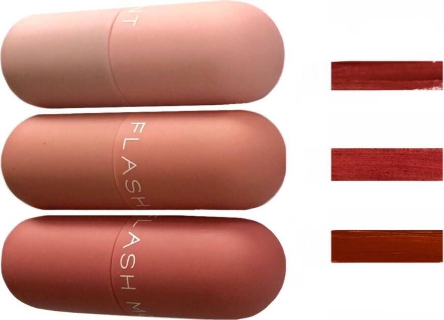 Flash Vegan Lipgloss | 3 natuurlijke kleuren | 100% plantaardig | Cruelty Free