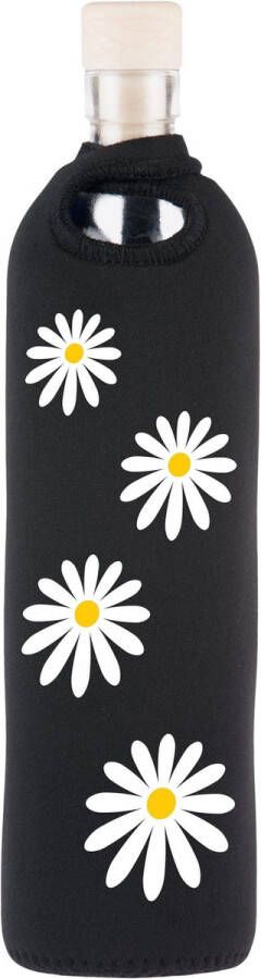 Flaska glazen waterfles Daisies 0 75l