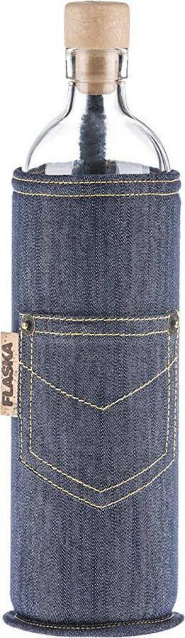 Flaska glazen waterfles Jeans 0 5l