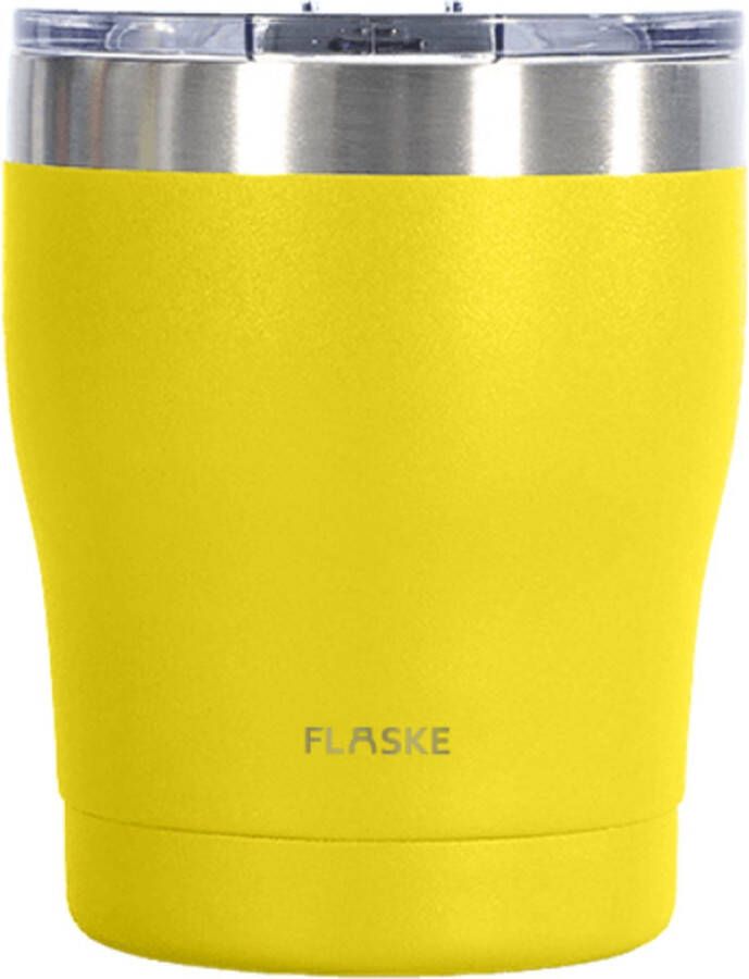 FLASKE Koffiebeker Coffee Cup Sand 250ml RVS Koffiebeker to Go van 250ML