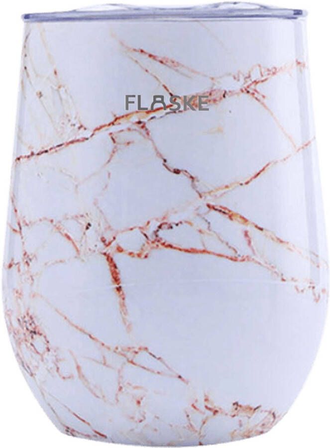 FLASKE Koffiebeker Soul Warming Cup Marble Shine 250ml RVS Koffiebeker to Go van 250ML