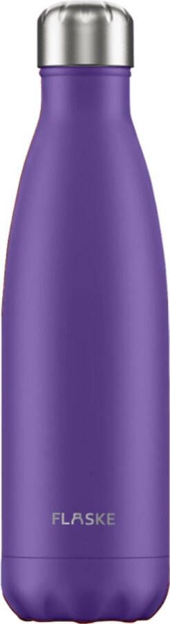 FLASKE Lavender RVS Drinkfles van 500ML- Geschikt als waterfles thermosfles en thermoskan