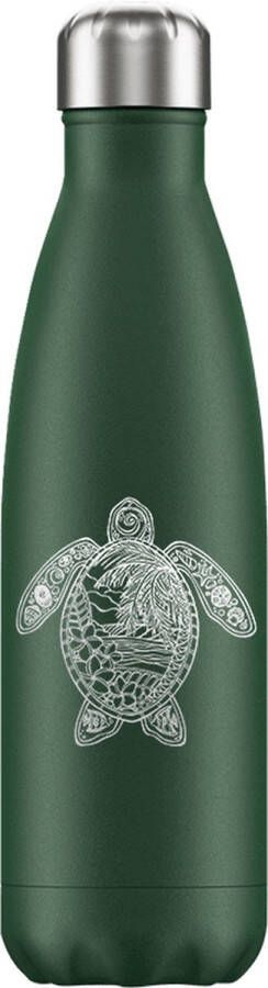 FLASKE Sea Turtle RVS Drinkfles van 500ML- Geschikt als waterfles thermosfles en thermoskan