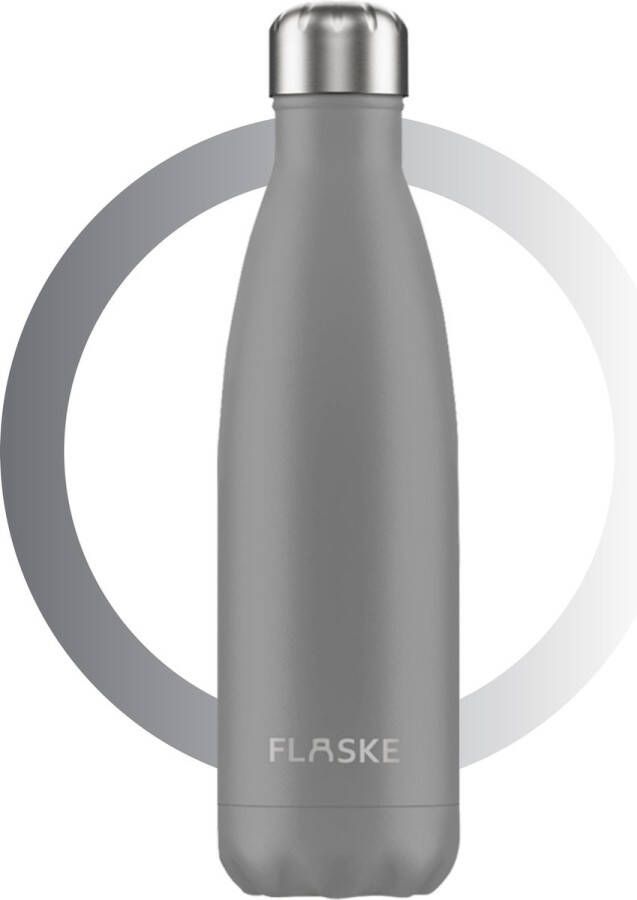 FLASKE Stone RVS Drinkfles van 500ML- Geschikt als waterfles thermosfles en thermoskan