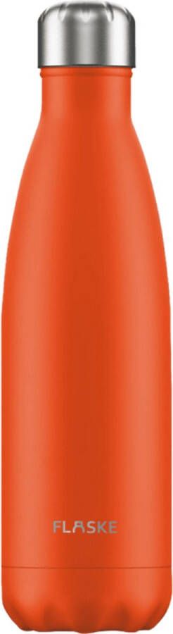 FLASKE Sunrise RVS Drinkfles van 500ML Tijdelijk gratis karabijnhaak t.w.v. €4 Geschikt als waterfles thermosfles en thermoskan
