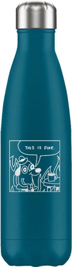 FLASKE This is Fine RVS Drinkfles van 500ML- Geschikt als waterfles thermosfles en thermoskan