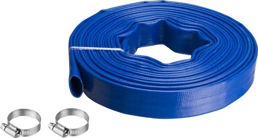 Flat Joe Waterslang SET 10mtr flexibele slang 25mm incl. 2 slangklemmen waterafvoer