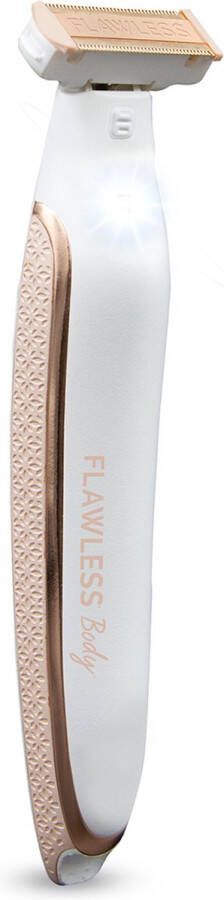 Flawless Ladyshaver – body – scheerapparaat vrouwen – oplaadbaar – Wit goud