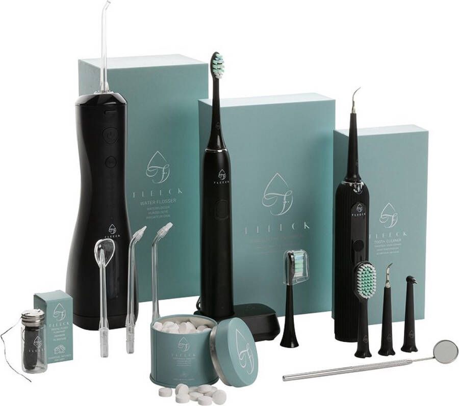 Fleeck Gaatjes Voorkomen Pakket Tegen Gaatjes Cariës Voorkomen Tandplak En Tandsteen Verwijderen 5 stuks Elektrisch Waterflosser Elektrische Tandenborstel Tandenreiniger Flosdraad Tandpasta Tabletten