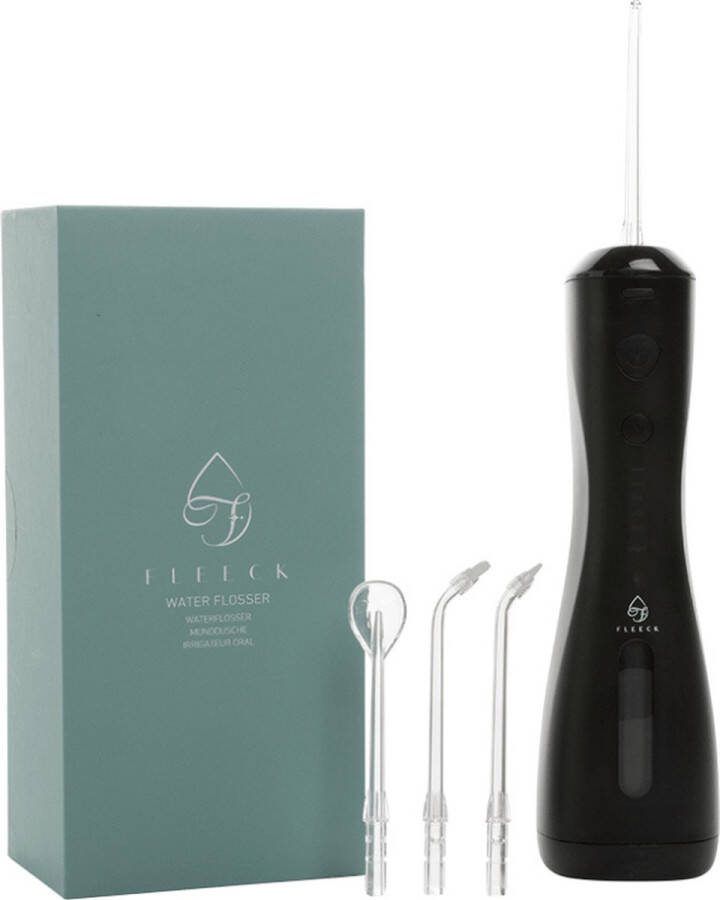 Fleeck Waterflosser Flosapparaten Elektrische Monddouche Draadloos 4 Opzetstukjes Compleet 240 ML Water Jet Flosapparaat Beste water flosser Elektrische Flosser