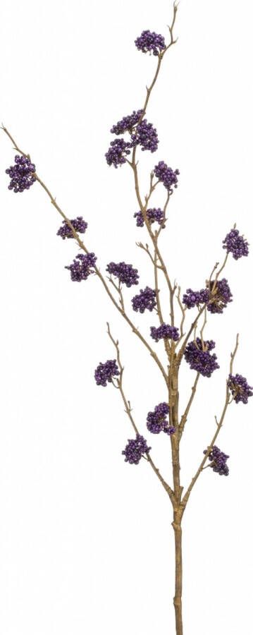 Fleurdirect Kunstbloem Callicarpa Spray Polyester Paars 0 x 97 x 0 cm (BxHxD)