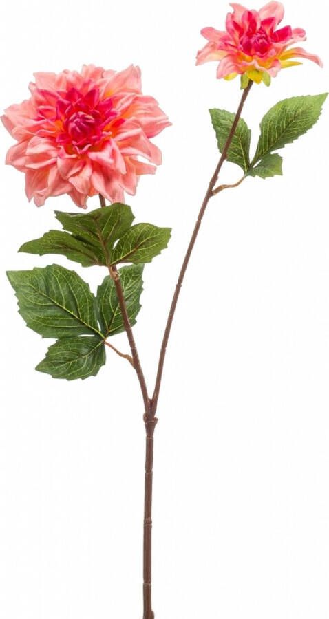 Fleurdirect Kunstbloem Dahlia Polyester Roze 0 x 60 x 0 cm (BxHxD)