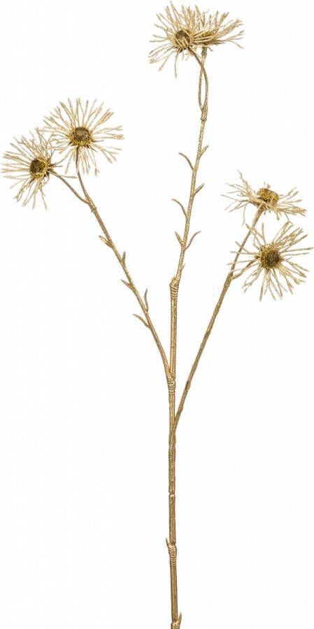 Fleurdirect Kunstbloem Daisy Spray Polyester Bruin 0 x 66 x 0 cm (BxHxD)