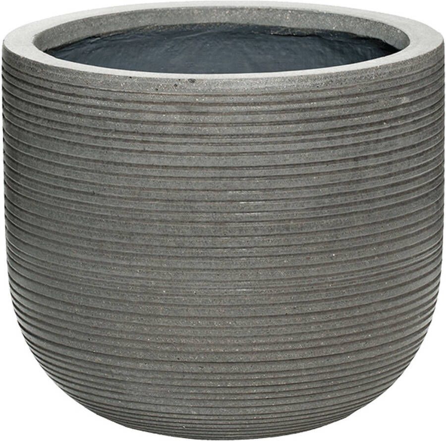 Pottery Pots Pot Ridged Horizontal Cody S Dark grey 28x25 cm ronde