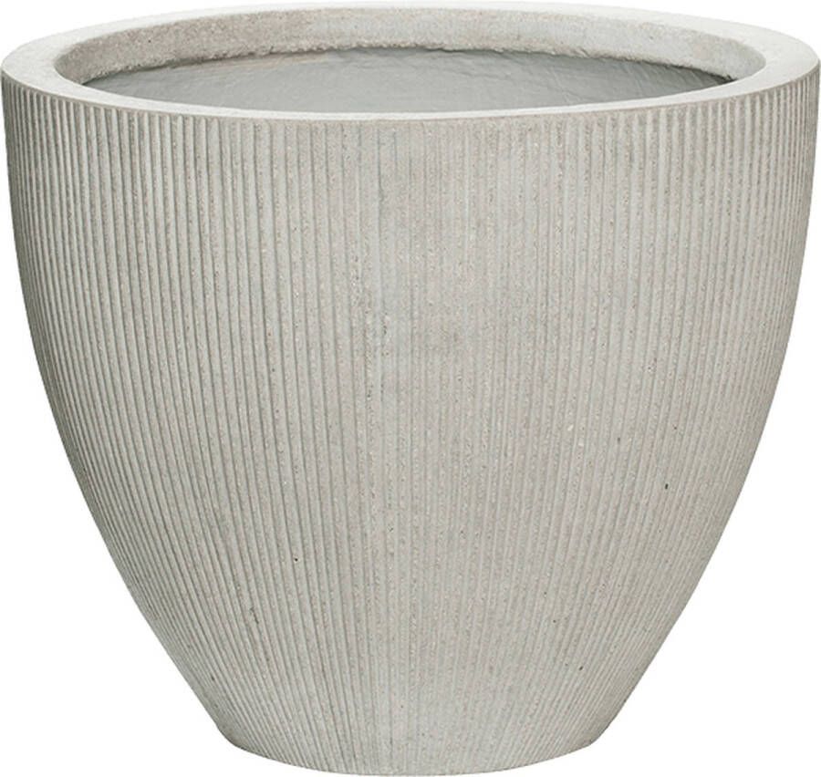 Pottery Pots Pot Ridged Vertical Jesslyn XS Cement 42x35 cm ronde