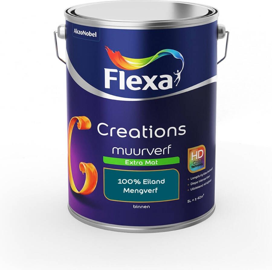 Flexa Creations Muurverf Extra Mat 100% Eiland Mengkleuren Collectie- 5 Liter