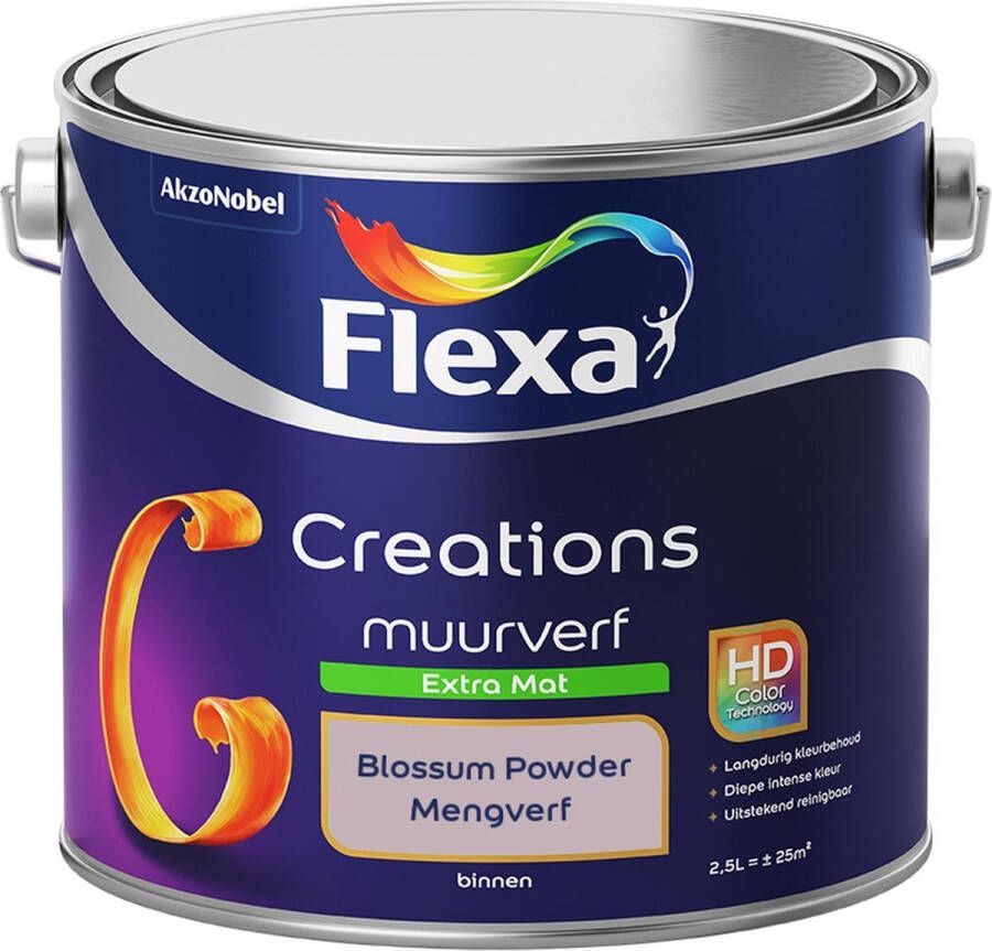 Flexa Creations Muurverf Extra Mat Blossum Powder Mengkleuren Collectie 2 5 Liter