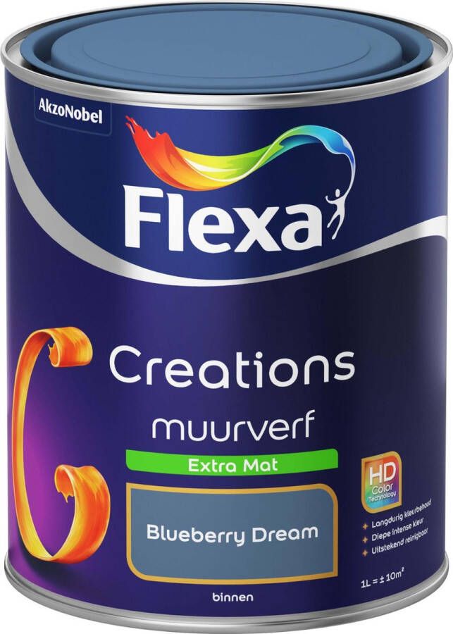 Flexa Muurverf Creations Extra Mat 3032 Blueberry Dream 1l