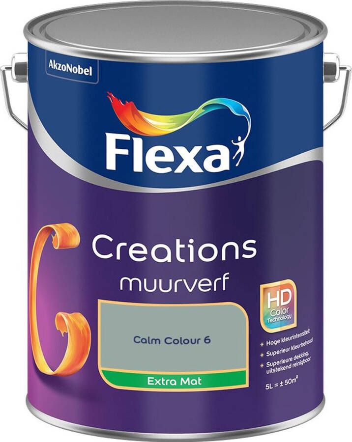 Flexa Creations Muurverf Extra Mat Calm Colour 6 5L