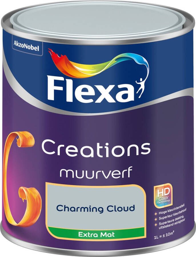 Flexa Creations Muurverf Extra Mat Charming Cloud 1l