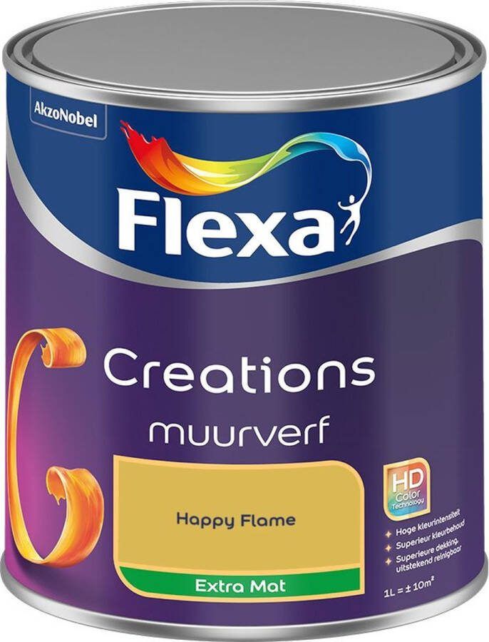 Flexa Creations Muurverf Extra Mat Happy Flame 1L