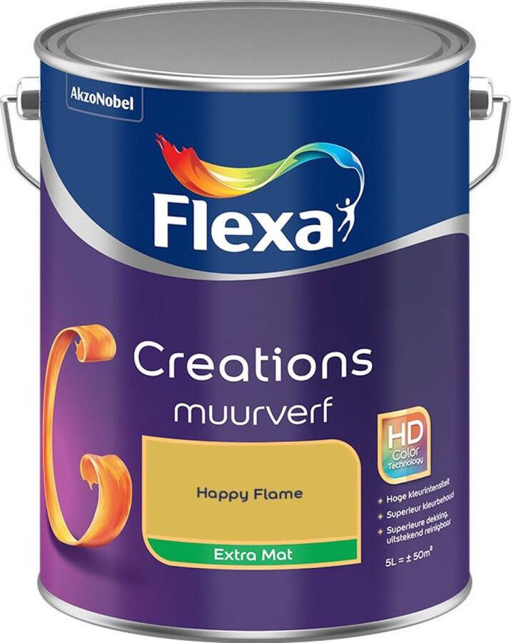 Flexa Creations Muurverf Extra Mat Happy Flame 5L