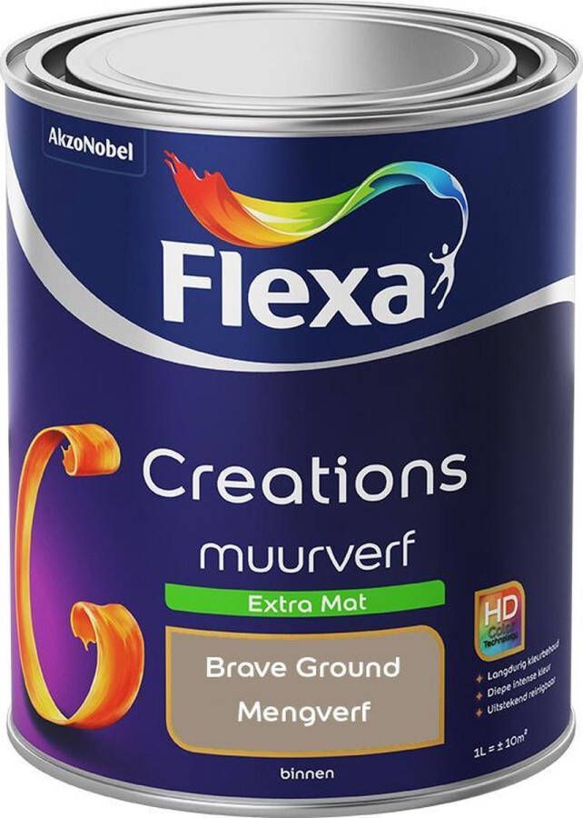 Flexa Creations Muurverf Extra Mat Kleur van het jaar 2021 Brave Ground 1 liter