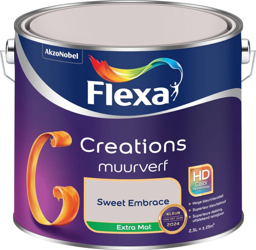 Flexa Creations Muurverf Extra Mat Kleur van het Jaar 2024 Sweet Embrace 2.5L