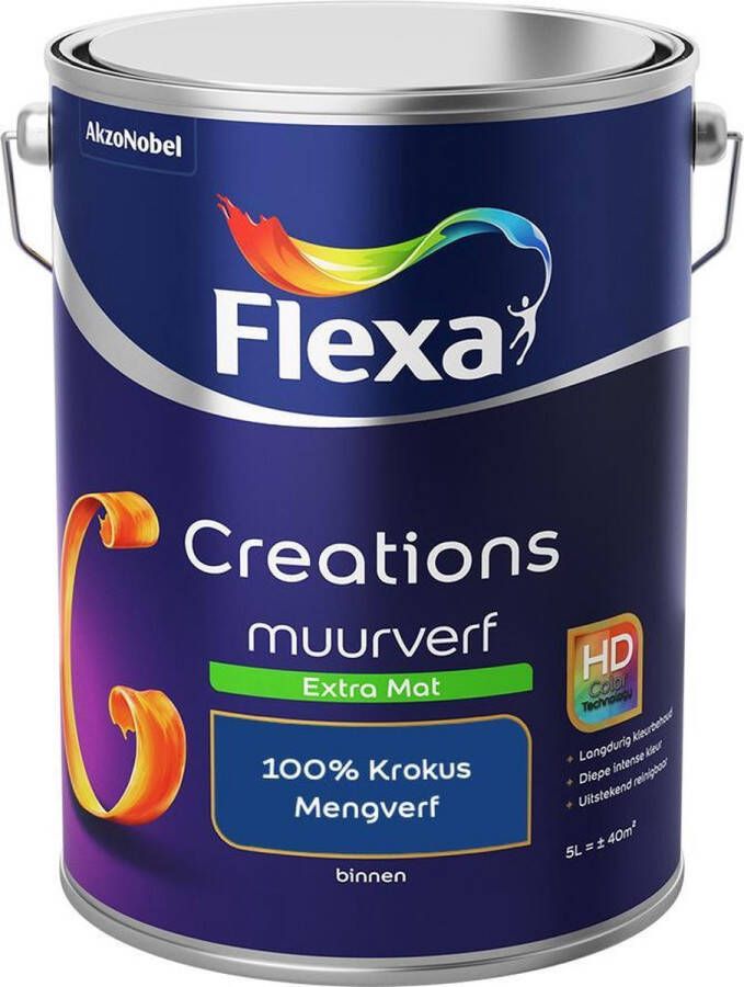 Flexa Creations Muurverf Extra Mat Mengkleuren Collectie 100% Krokus 5 liter