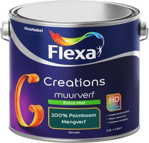 Flexa Creations Muurverf Extra Mat Mengkleuren Collectie 100% Palmboom 2 5 liter