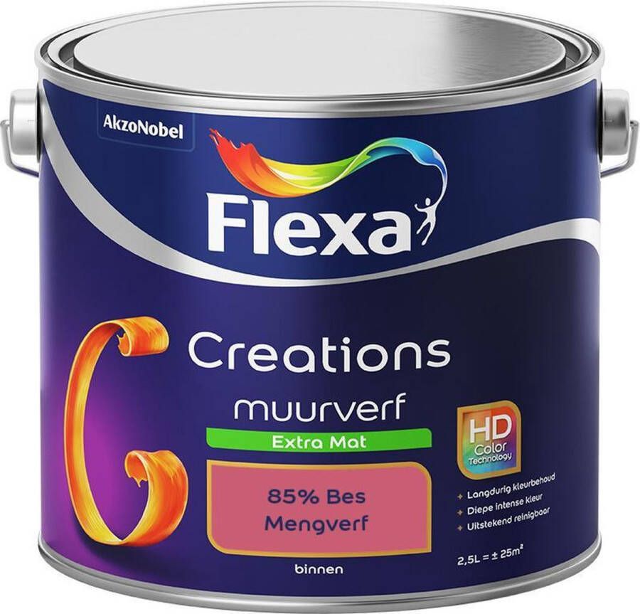 Flexa Creations Muurverf Extra Mat Mengkleuren Collectie 85% Bes 2 5 liter