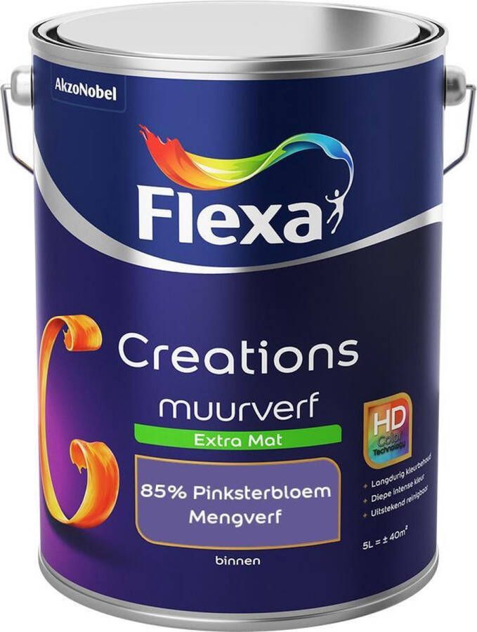 Flexa Creations Muurverf Extra Mat Mengkleuren Collectie 85% Pinksterbloem 5 liter