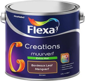 Flexa Creations Muurverf Extra Mat Mengkleuren Collectie Bordeaux Leaf 2 5 Liter