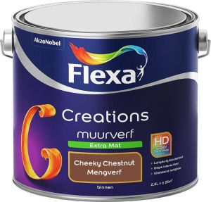 Flexa Creations Muurverf Extra Mat Mengkleuren Collectie Cheeky Chestnut 2 5 Liter