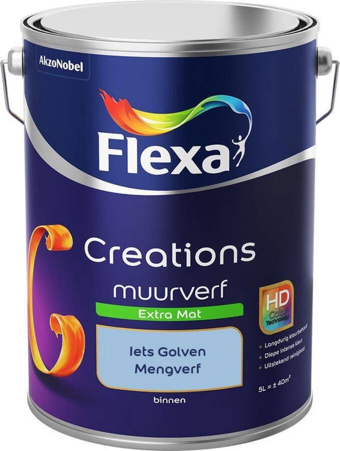 Flexa Creations Muurverf Extra Mat Mengkleuren Collectie Iets Golven 5 liter