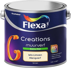 Flexa Creations Muurverf Extra Mat Mengkleuren Collectie Iets Limoen 2 5 liter