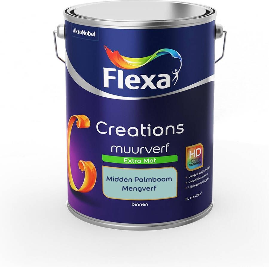 Flexa Creations Muurverf Extra Mat Mengkleuren Collectie Midden Palmboom 5 liter