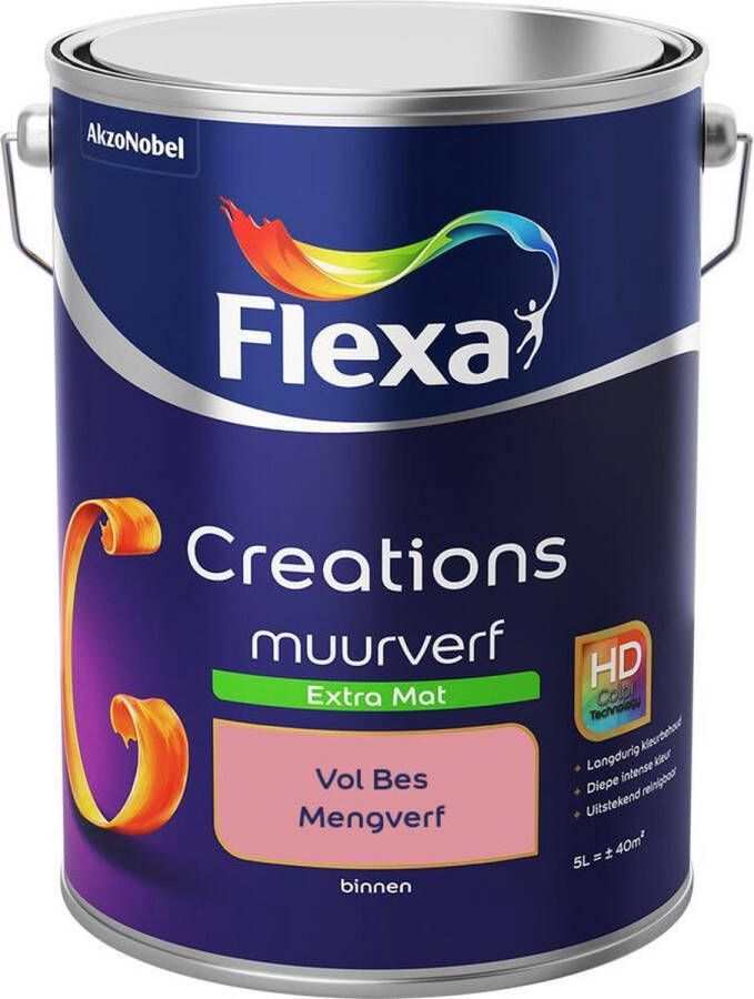 Flexa Creations Muurverf Extra Mat Mengkleuren Collectie Vol Bes 5 liter