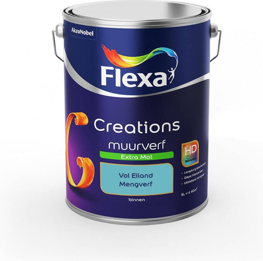 Flexa Creations Muurverf Extra Mat Mengkleuren Collectie Vol Eiland 5 liter