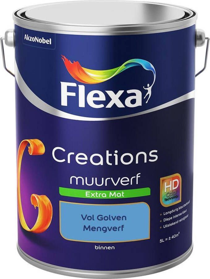 Flexa Creations Muurverf Extra Mat Mengkleuren Collectie Vol Golven 5 liter