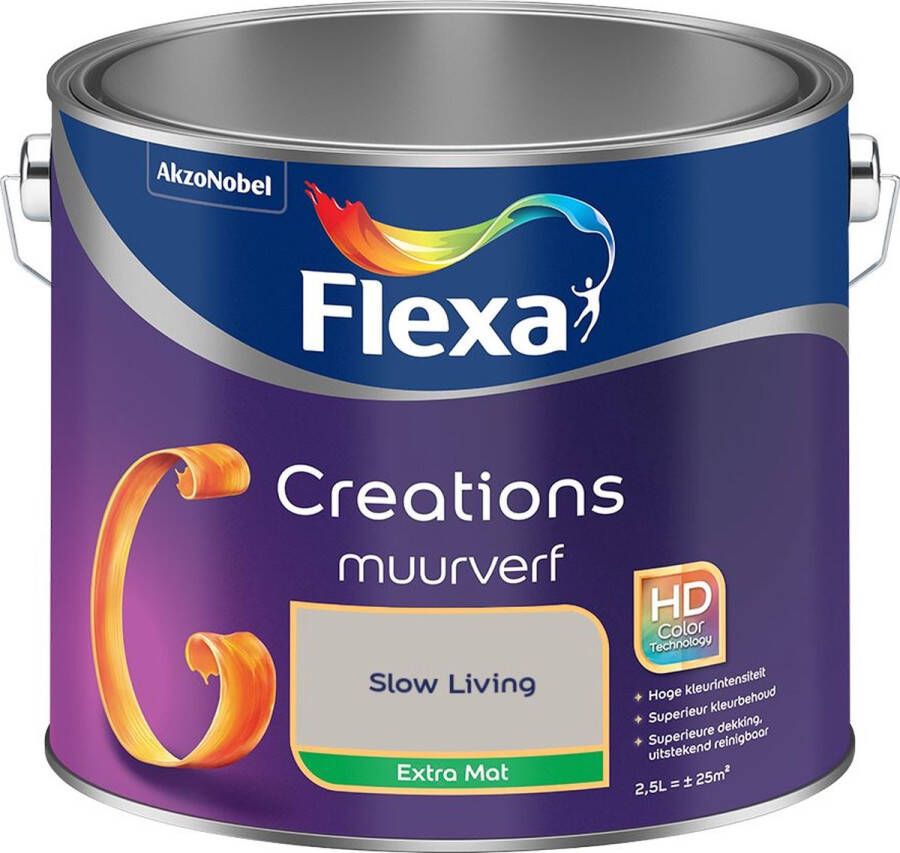 Flexa Creations Muurverf Extra Mat Slow Living Kleur van het Jaar 2025 2 5L