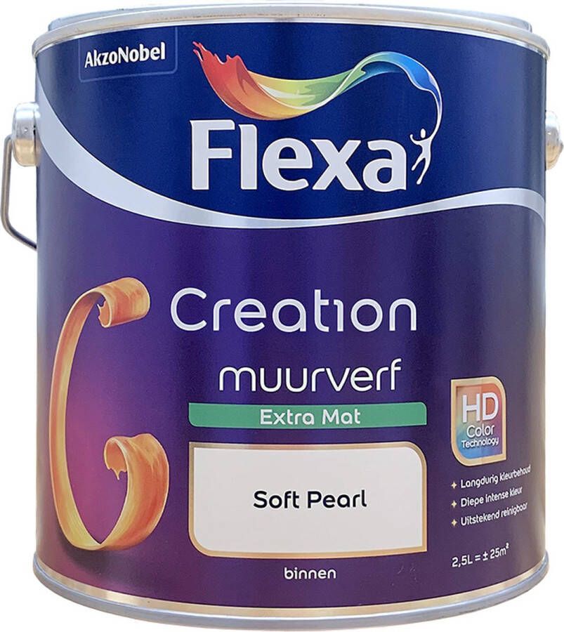 Flexa Creations Muurverf Extra Mat Soft Pearl Beige Crème 2 5 liter