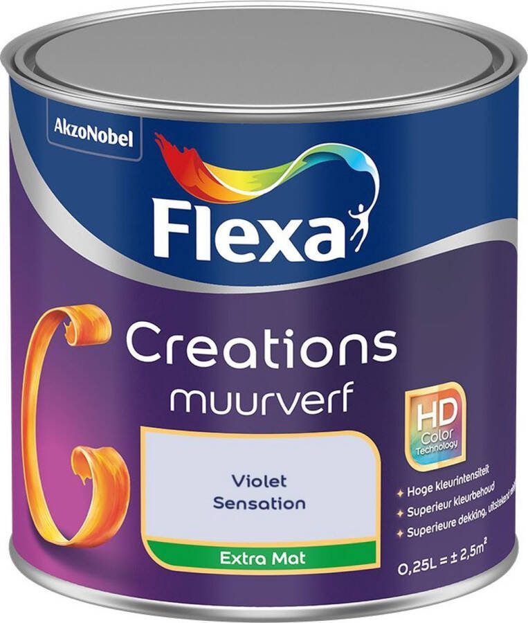 Flexa Creations Muurverf Extra Mat Violet Sensation 250ML